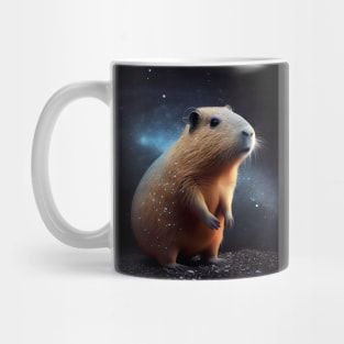 Cute Capybara On Space Mug